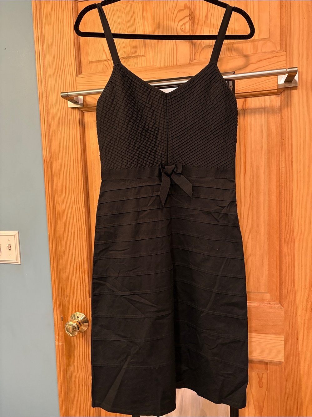 Black Slim Strap Midi Dress Sz 8